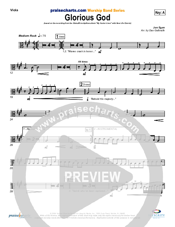 Glorious God Viola (New Life Worship)