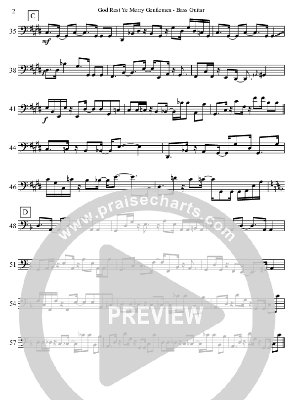 God Rest Ye Merry Gentlemen (Instrumental) Bass Guitar (David Arivett)