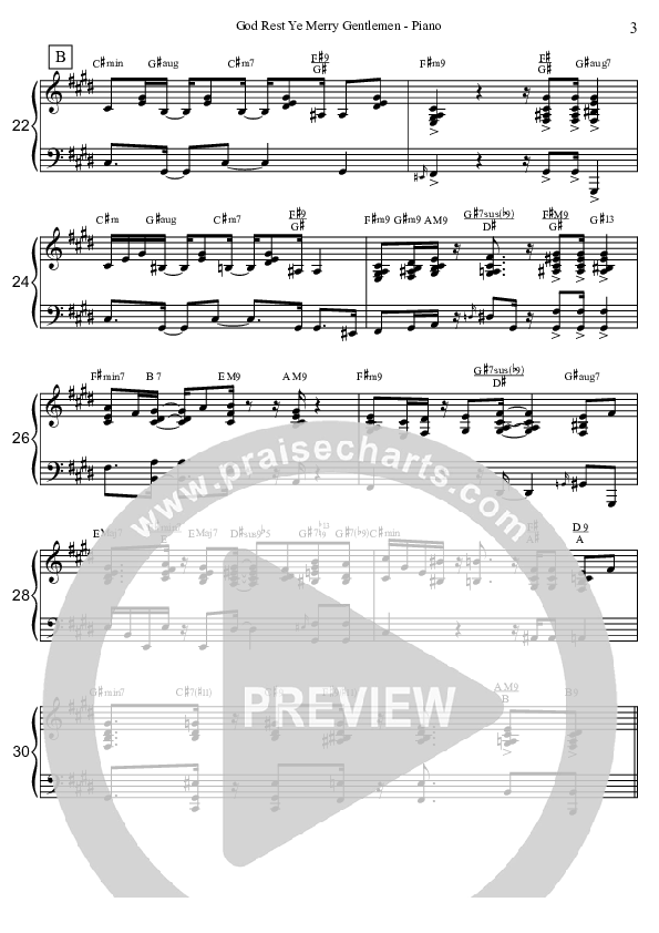 God Rest Ye Merry Gentlemen (Instrumental) Piano Sheet (David Arivett)