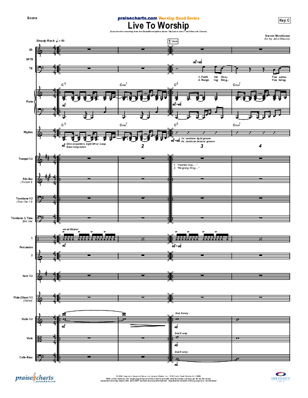 Live To Worship Orchestration (New Life Worship)