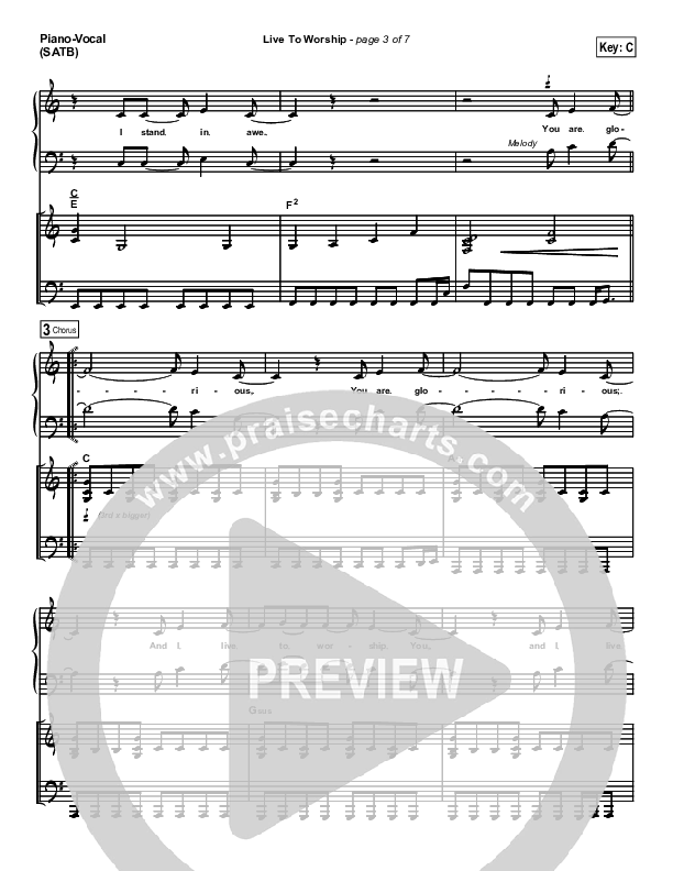 Live To Worship Lead & Piano (New Life Worship)