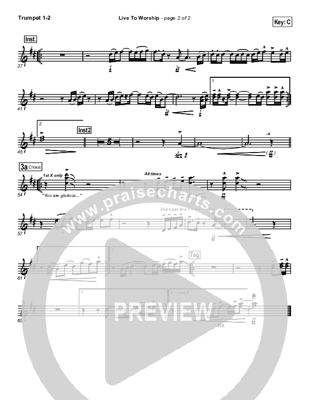 Live To Worship Trumpet 1,2 (New Life Worship)