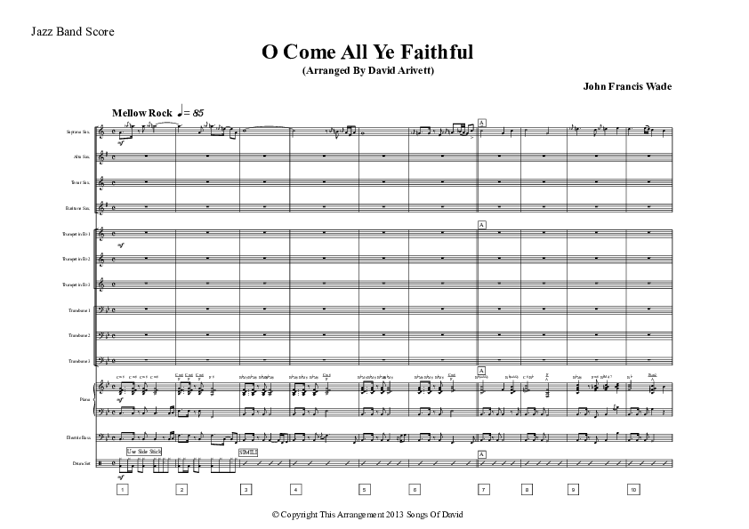 O Come All Ye Faithful (Instrumental) Conductor's Score (David Arivett)