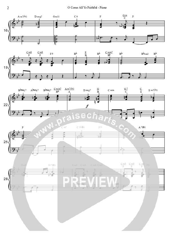 O Come All Ye Faithful (Instrumental) Piano Sheet (David Arivett)