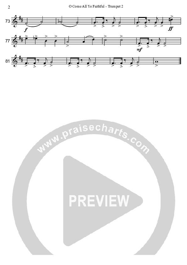 O Come All Ye Faithful (Instrumental) Trumpet 2 (David Arivett)