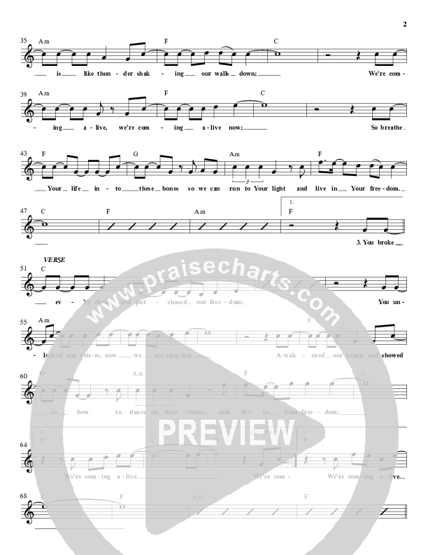 Coming Alive Lead Sheet (Dustin Smith)