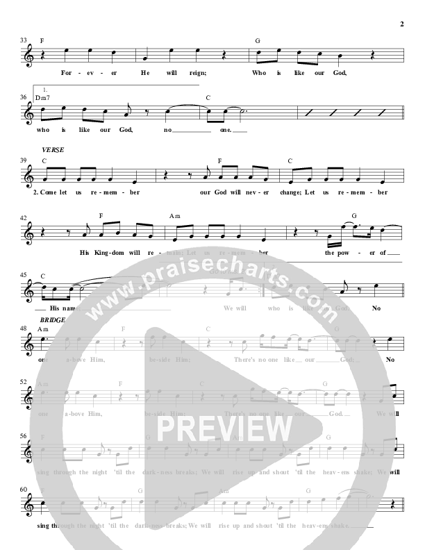 Who Is Like Our God Lead Sheet (Dustin Smith)