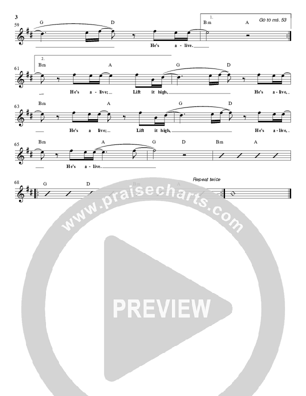 He's Alive Lead Sheet (Dustin Smith)