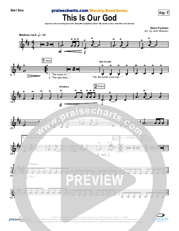 This Is Our God Bari Sax (New Life Worship)