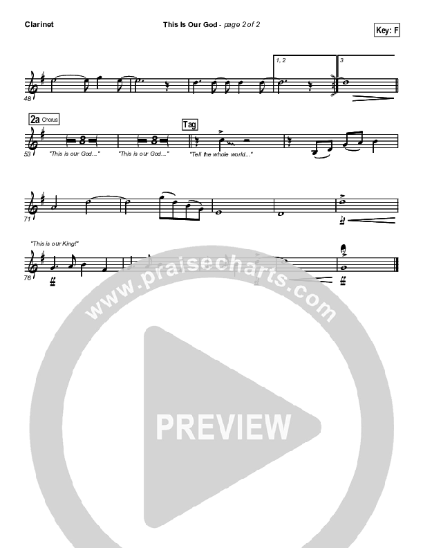 This Is Our God Clarinet (New Life Worship)