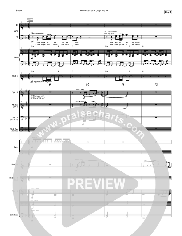 This Is Our God Conductor's Score (New Life Worship)