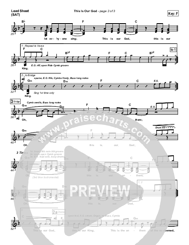 This Is Our God Lead Sheet (SAT) (New Life Worship)