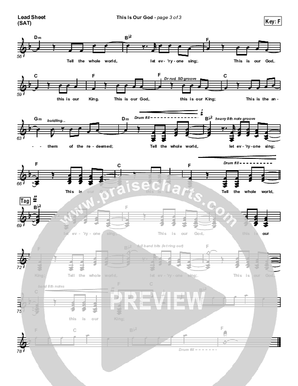 This Is Our God Lead Sheet (SAT) (New Life Worship)