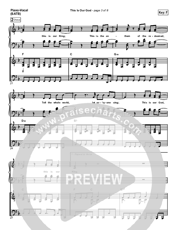 This Is Our God Piano/Vocal (New Life Worship)