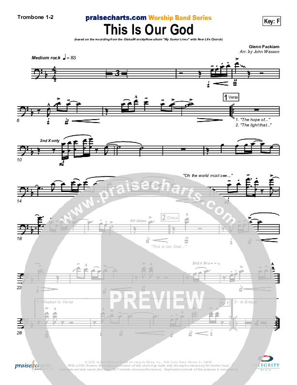 This Is Our God Trombone 1/2 (New Life Worship)