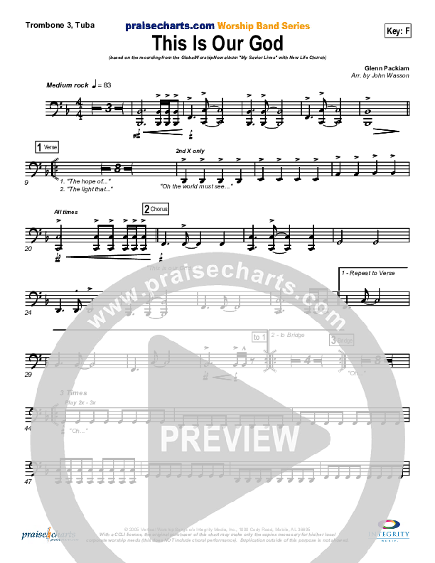 This Is Our God Trombone 3/Tuba (New Life Worship)
