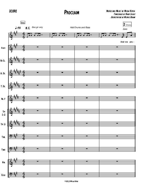 Proclaim Conductor's Score (Micah Kersh)