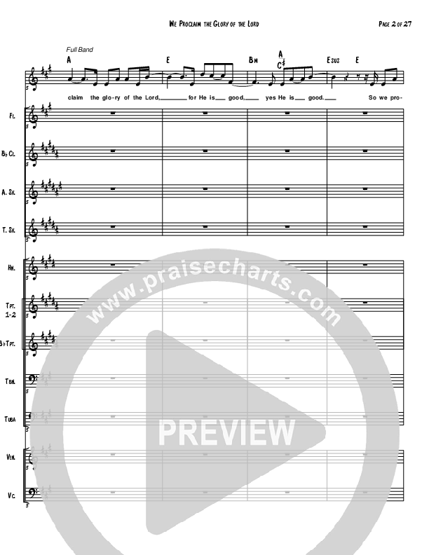Proclaim Conductor's Score (Micah Kersh)