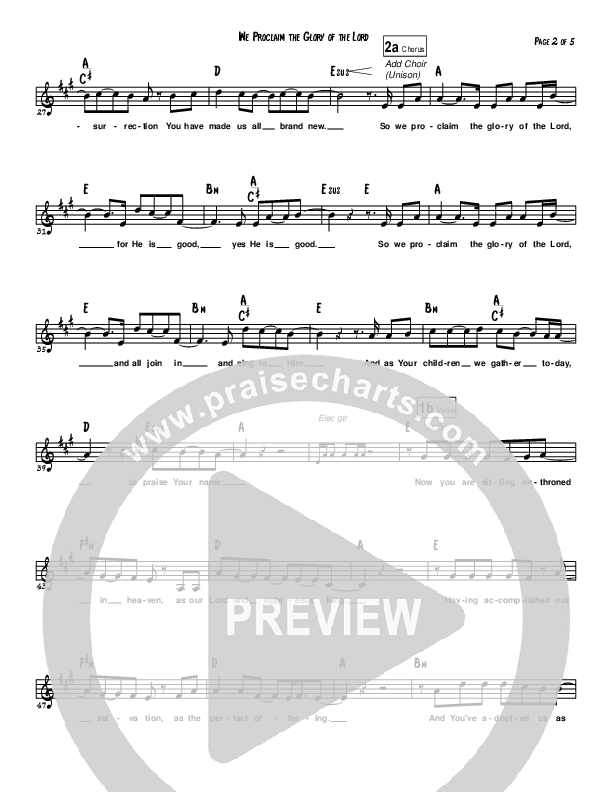 Proclaim Lead Sheet (Micah Kersh)
