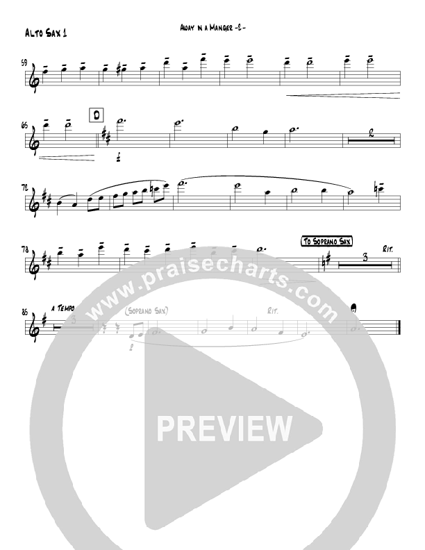 Away In A Manger (Instrumental) Alto Sax 1/2 (Jeff Anderson)