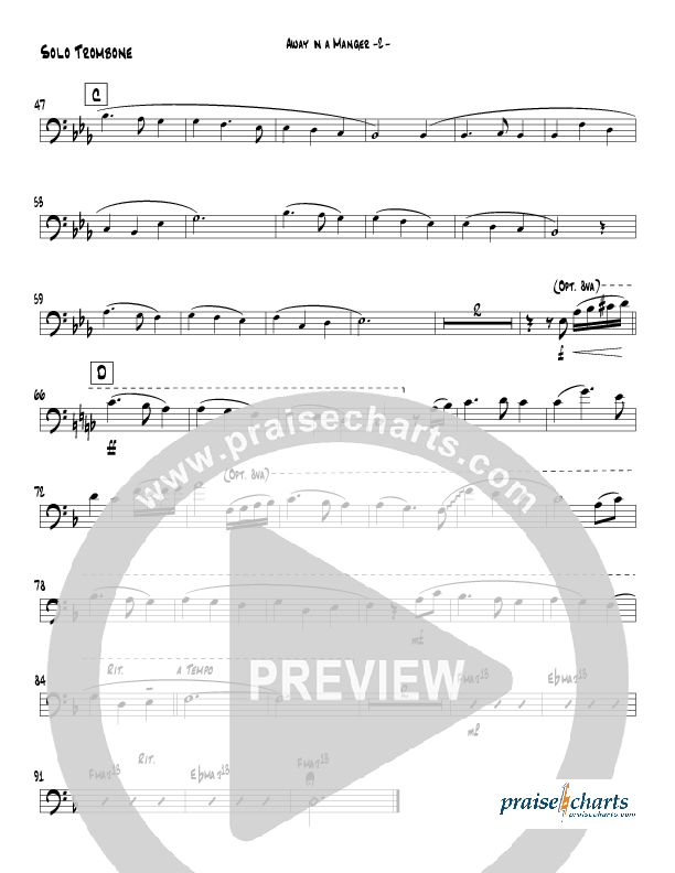 Away In A Manger (Instrumental) Trombone (Jeff Anderson)