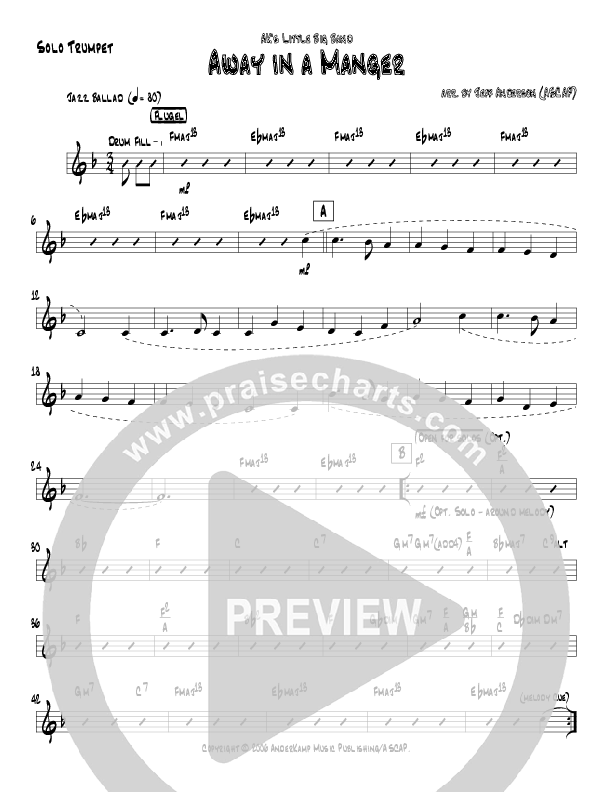 Away In A Manger (Instrumental) Trumpet (Jeff Anderson)