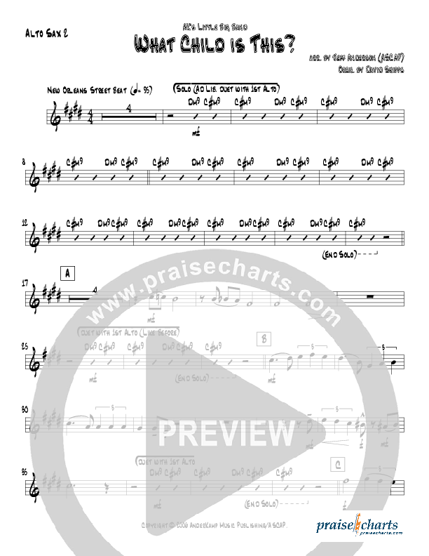What Child Is This (Instrumental) Alto Sax (Jeff Anderson)