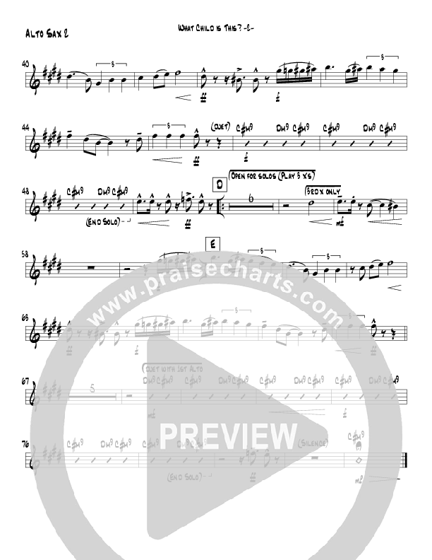 What Child Is This (Instrumental) Alto Sax (Jeff Anderson)