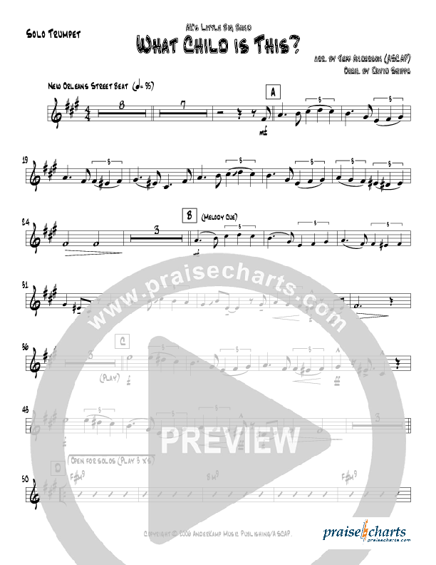 What Child Is This (Instrumental) Trumpet 1,2 (Jeff Anderson)