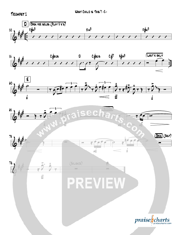 What Child Is This (Instrumental) Trumpet 1 (Jeff Anderson)