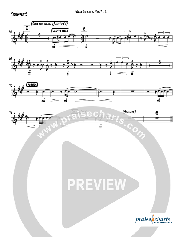 What Child Is This (Instrumental) Trumpet 2 (Jeff Anderson)