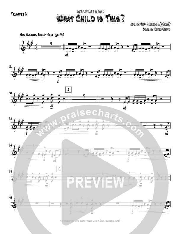 What Child Is This (Instrumental) Trumpet 3 (Jeff Anderson)
