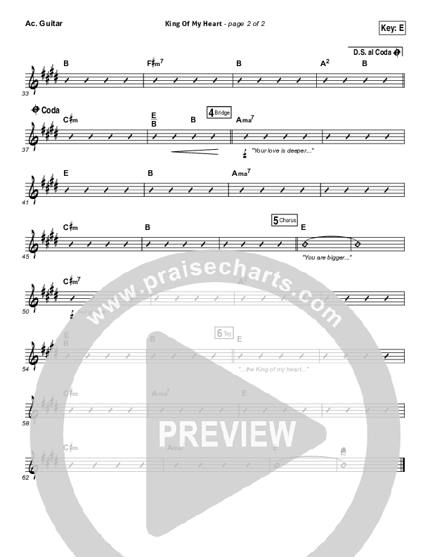 King Of My Heart Acoustic Guitar (Love & The Outcome)