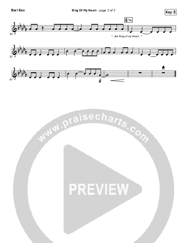 King Of My Heart Bari Sax (Love & The Outcome)