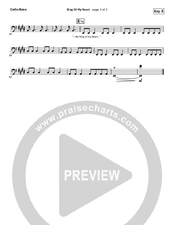 King Of My Heart Cello/Bass (Love & The Outcome)