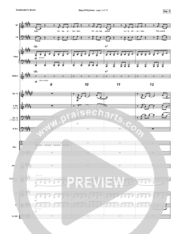 King Of My Heart Conductor's Score (Love & The Outcome)