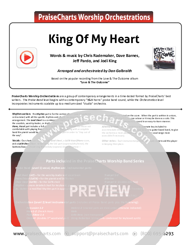 King Of My Heart Cover Sheet (Love & The Outcome)