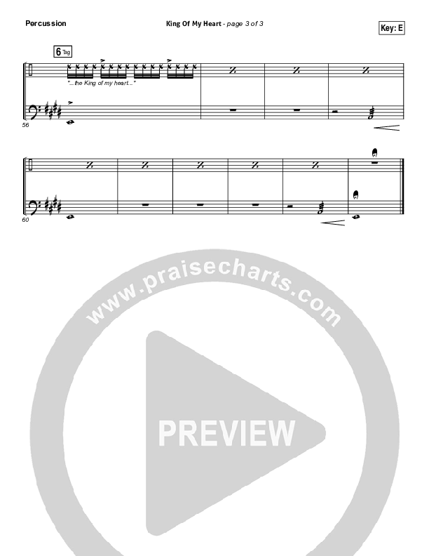 King Of My Heart Percussion (Love & The Outcome)