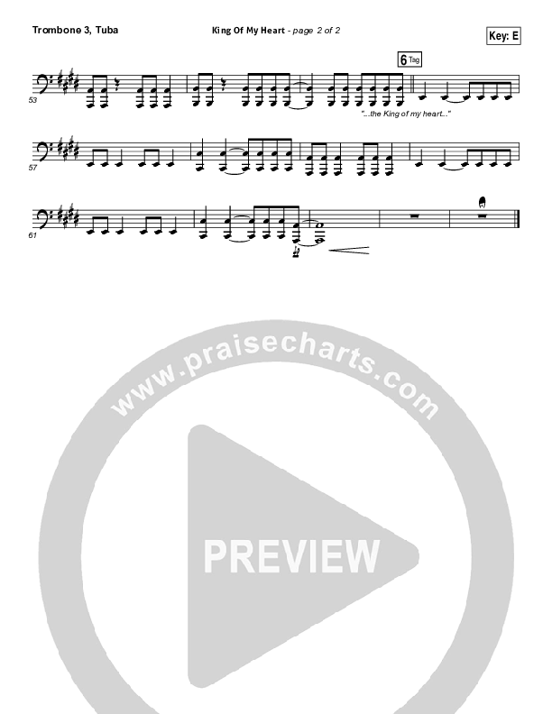 King Of My Heart Trombone 3/Tuba (Love & The Outcome)