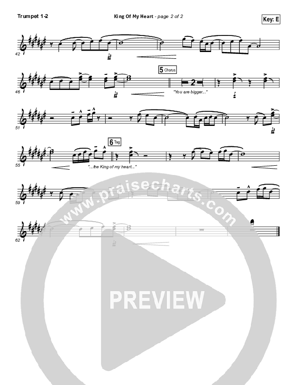 King Of My Heart Trumpet 1,2 (Love & The Outcome)