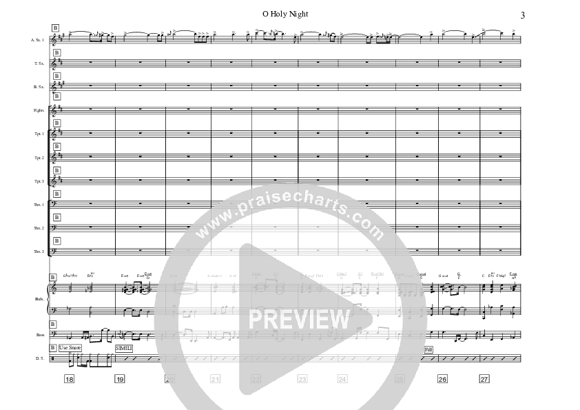 O Holy Night (Instrumental) Conductor's Score (David Arivett)