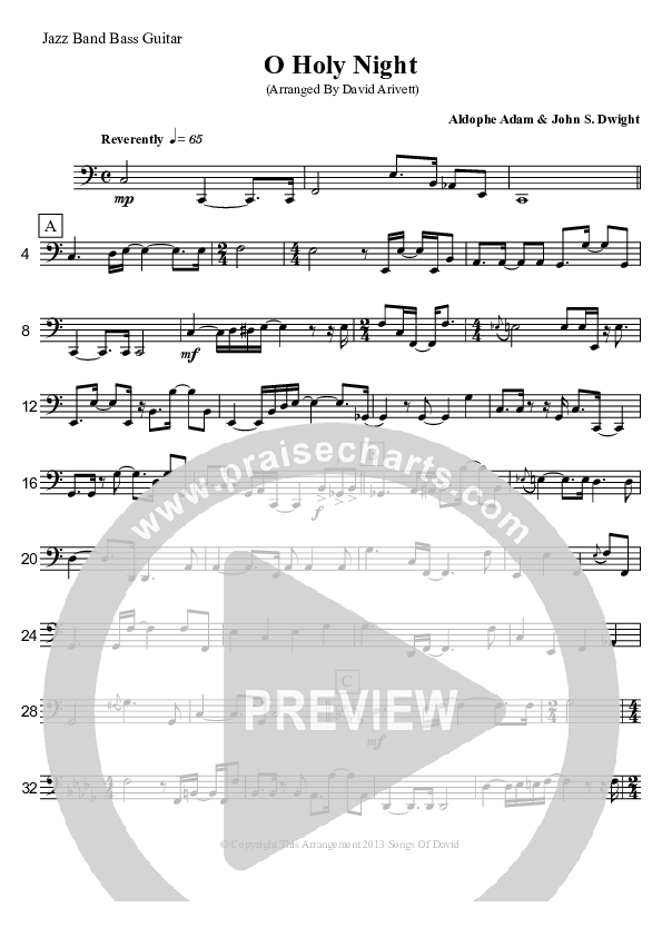 O Holy Night (Instrumental) Guitar (David Arivett)