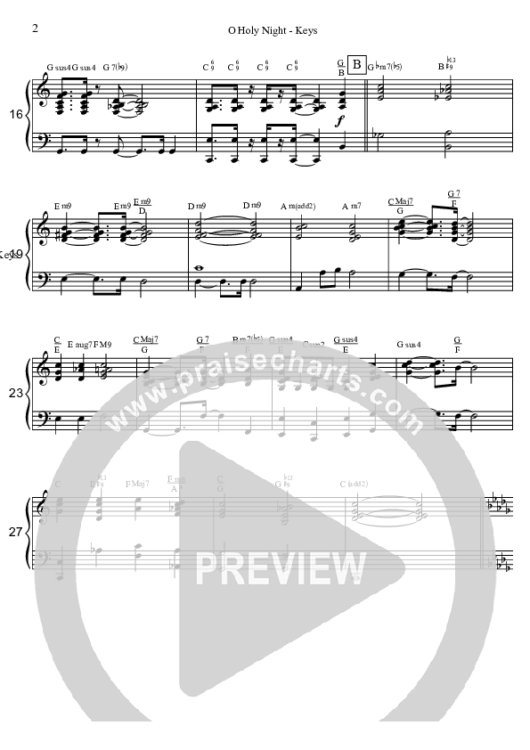 O Holy Night (Instrumental) Piano Sheet (David Arivett)