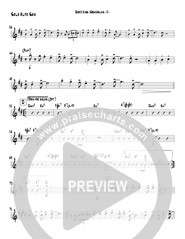 Good King Wenceslas (Instrumental) Alto Sax (Jeff Anderson)