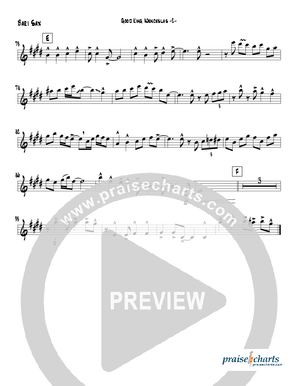 Good King Wenceslas (Instrumental) Bari Sax (Jeff Anderson)