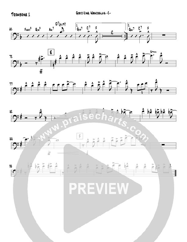 Good King Wenceslas (Instrumental) Trombone 1 (Jeff Anderson)