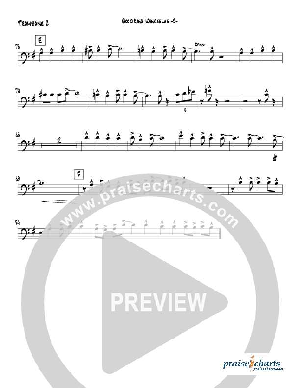 Good King Wenceslas (Instrumental) Trombone 2 (Jeff Anderson)