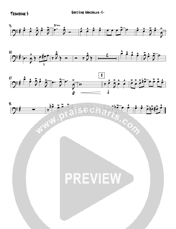 Good King Wenceslas (Instrumental) Trombone 3 (Jeff Anderson)