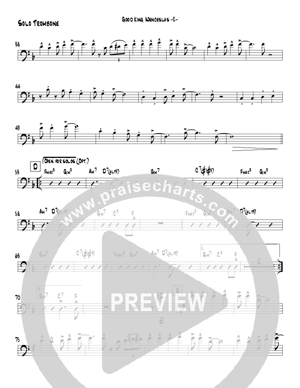 Good King Wenceslas (Instrumental) Trombone (Jeff Anderson)