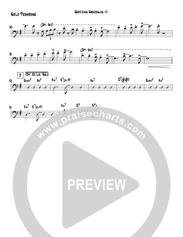 Good King Wenceslas (Instrumental) Trombone (Jeff Anderson)